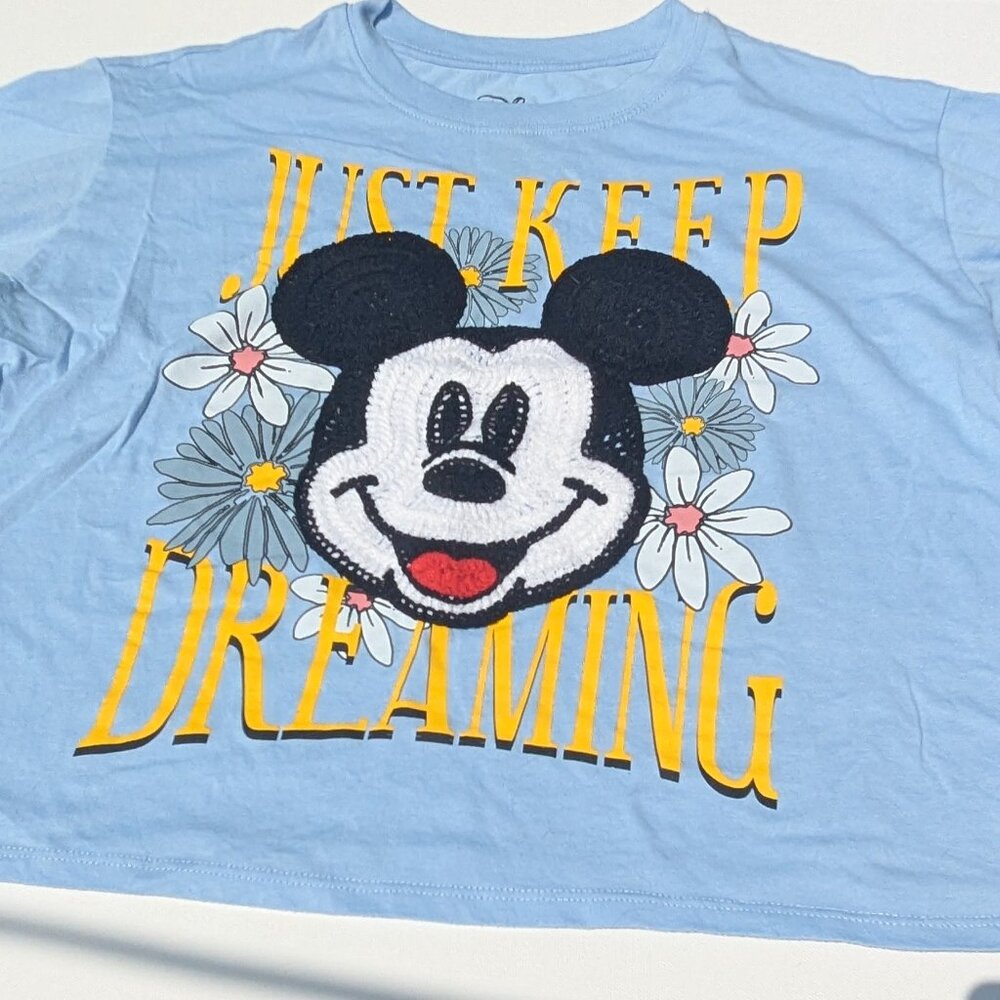 Disney Embroidered Disney Blue Women Tee Size Medium
